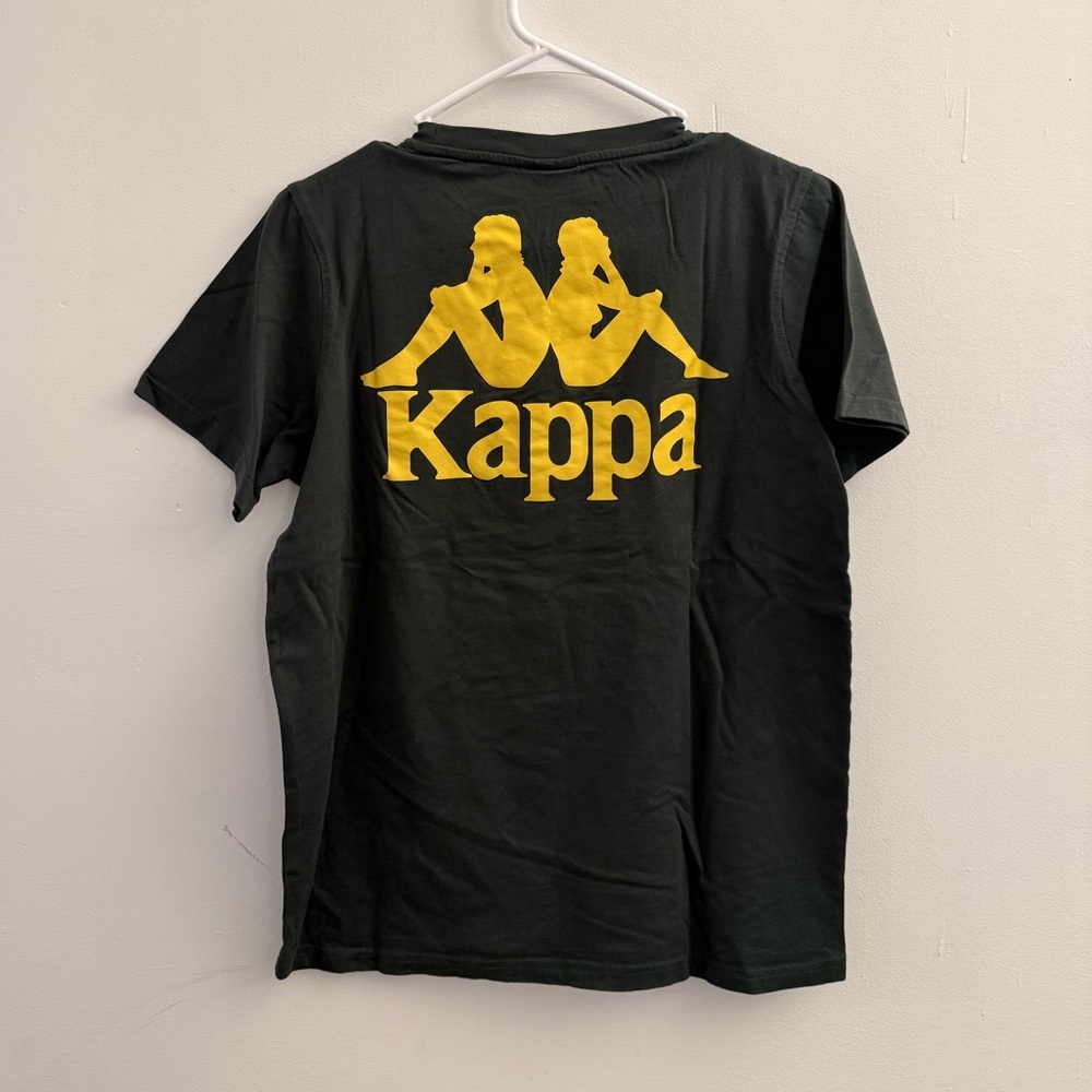 Kappa Men’s Tee in Dark Green with Yellow Logo
